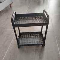Chariot de Rangement en Plastique à Roulettes pour Toilettes, Étagère Mobile de Sol 5 Niveaux pour Salon et Snacks, Rangement Domestique Polyvalent et Portable