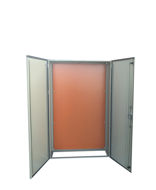 Doble Door Outdoor Cold Rolled Steel Wall Mounted Telecom Cabinet IP55 Protection Level Waterproof Control Box Molded Parts