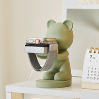 Belle Watcha ours porte-montre bureau poste de travail bureau chambre ornement décoratif cadeau cadeau d'anniversaire