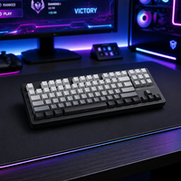 Custom Hot-swappable Three-mode USB C Wired Wireless Mechanical Gaming Rechargeable Programmable RGB Backlight 87 Keys PBT