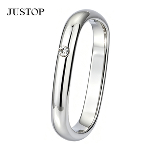 JUSTOP 925 Silver Plated <b>Plain</b> Band <b>Ring</b> Classic Unisex Wedding Jewelry Fashion <b>Rings</b> - Product Image 4
