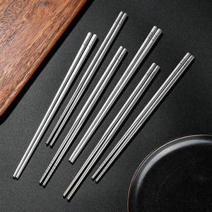 ตะเกียบไทเทเนียมทรงกลมสีทึบพกพาสะดวกสำหรับการเดินทางแคมป์ปิ้งทนทานทนความร้อนไม่ลื่นปลอดภัยถูกสุขอนามัย - Product Image 1