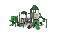 Speelplaats Boomhut Met Plastic Glijbanen Buiten Spelen Set Kinderen Lldpe Speeltoestellen