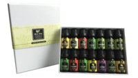 Coffret Cadeau d'Huiles Essentielles 14x10ml OEM Étiquette Privée Boîte Personnalisée avec Mélanges pour Diffuseur Massage ODM