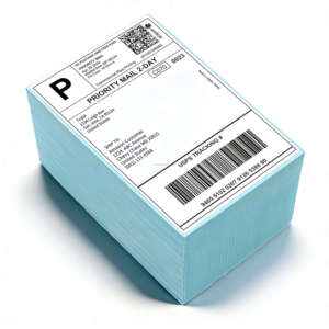 Etiquetas Térmicas para Tienda, 100mm*150mm, Revestimiento Azul, Adhesivo <span class=keywords><strong>de</strong></span> Transferencia Fuerte, 500 Unidades, Etiquetas para Alimentos, Impresión Térmica Directa, Resistentes al Agua - Product Image 1