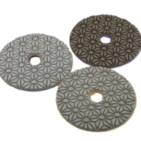 Tampon de polissage diamanté humide en 3 étapes JDK 4 pouces pour sols en marbre et granit # -3 #   Abrasif à grain moyen/gros