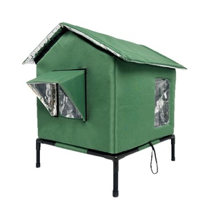 Nichoir d'hiver surélevé et imperméable pour chats d'extérieur, abri isolé pour chats errants, cabane résistante aux intempéries pour chatons errants par temps froid et neigeux - Product Image 5