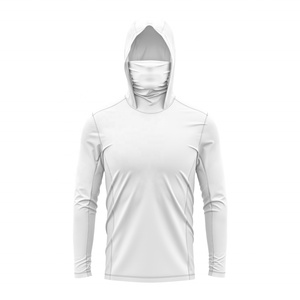 Chemises de pêche personnalisées de couleur unie à manches longues, respirantes et à séchage rapide, sweats à capuche pour hommes, vêtements de pêche pour sports de plein air - Product Image 1