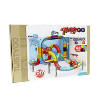 Juguete de Construcción Eléctrico para Niños, Bloques de Construcción, 63 Piezas, Juego de Vías de Tren para Armar, Diversión Interminable