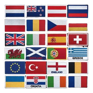 Su misura bandiera del mondo adesivi ricamati Multi-bandiera del paese tela stampa a caldo toppe in tessuto <span class=keywords><strong>con</strong></span> il Logo del <span class=keywords><strong>braccio</strong></span> per l'abbigliamento - Product Image 4