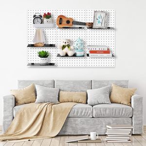 4pcs <span class=keywords><strong>Pegboard</strong></span> Kim Loại Organizer Kit Wall Mount hiển thị Panels lưu trữ giá <span class=keywords><strong>Pegboard</strong></span> Phụ kiện cho nhà để xe - Product Image 4