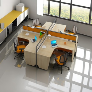 Postes de travail modernes pour personnel de bureau commercial avec cloisons et panneaux en bois, adaptés aux applications extérieures en milieu hospitalier - Product Image 1