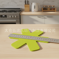 HONGYI Tapis de cuisine écologiques de style américain en tissu non tissé, mini tapis imprimés colorés, 18 cm