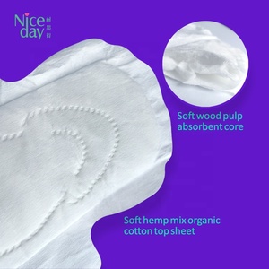 Compresas sanitarias de fibra de cáñamo ecológicas para mujeres, compresas de pulpa de pelusa de etiquetado privado - Product Image 5