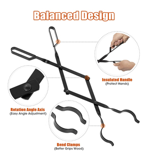 VODA Heavy Duty Chimenea Fire Pit Campfire Poker Stick y chimenea Estufa de leña Pinzas para leña Accesorios Herramienta - Product Image 4