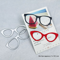 Fustelle in Metallo a Forma di Occhiali per Creazione di Biglietti, Stampi per Scrapbooking e Forniture per Artigianato