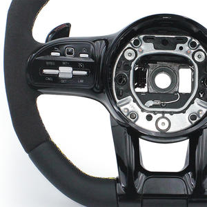 Volant en cuir Alcantara personnalisé pour <span class=keywords><strong>Mercedes</strong></span> Benz W167 W204 W222 C300 E300 <span class=keywords><strong>GLA</strong></span> GLE 2016 - Product Image 4