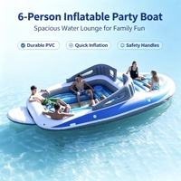 Grand bateau pneumatique gonflable écologique en PVC de 400 cm pour 6 personnes, île flottante, radeau, capacité de 400 kg pour le tourisme maritime en haute mer