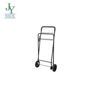 Carrito de Compras de Alambre de Hierro con Doble Cesta, Carrito de Supermercado Gigante de Almacenamiento de Doble Capa, Plegable y con Ruedas - Product Image 1