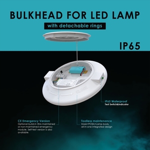 Hiện đại 24 Wát IP65 <span class=keywords><strong>LED</strong></span> Đèn trần cảm biến chuyển động C300 điều khiển từ xa AC Powered hội thảo đèn cho khách sạn và AC không gian làm việc - Product Image 2