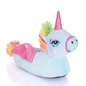 Licorne et Dragon <span class=keywords><strong>Bateau</strong></span> Filles 3D Doux En Peluche Femmes Pantoufles Dessin Animé Animal Conception pour Enfants et Adultes Festival Style Pantoufle - Product Image 3