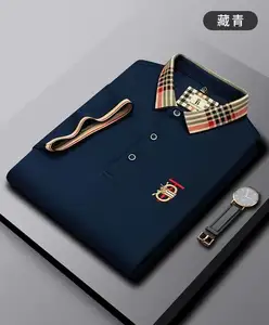 Kaus Polo Golf kosong pria katun 100% kualitas tinggi kaus bordir merek Logo polos lengan pendek bisnis kasual