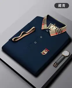 Yüksekliği kaliteli % 100% pamuk erkek boş Golf Polo T shirt işlemeli marka logosu düz kısa kollu rahat iş