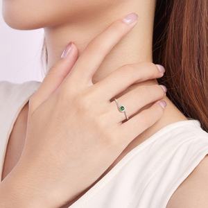 แหวนหยกเจไดต์สีเขียวธรรมชาติ แหวนเงินแท้ S925 ประดับหยก สำหรับผู้หญิง ปรับขนาดได้ พร้อมใบรับรอง D280 - Product Image 5