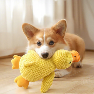 Juguete de Peluche Interactivo y Duradero con Sonido de Pato para Perros, Juguete para Masticar, Suave, para el Autoentretenimiento y Alivio del Aburrimiento - Product Image 1