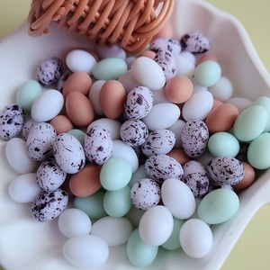 Breloques 3D en résine d'œufs, 10 pièces, 8x12MM, 100 pièces, petits Cabochons réalistes, pour maison de poupée, petit déjeuner, Center de cheveux - Product Image 2