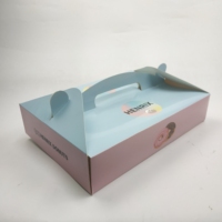 Boîte à emporter personnalisée pour donuts de boulangerie, en papier couché brillant et mat, avec impression en relief pour biscuits