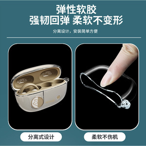 Étui pour écouteurs IKF Pet Clip, TPU transparent, résistant aux rayures, finition givrée pour écouteurs - Product Image 4