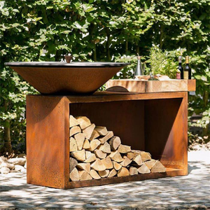 Outdoor Cooking Grill China Manufacturer Garden Kitchens Rust Corten Steel Fire Pit Heavy Duty BBQ - Product Image 5