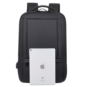 <span class=keywords><strong>Aoshi</strong></span>-bolso para portátil a prueba de agua para hombre, bolsa negra con compartimento oculto, usb, para negocios, 15,6 pulgadas - Product Image 2