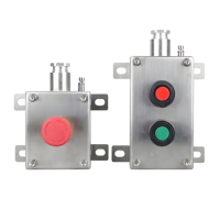 Boîtier d'instrumentation électronique étanche à l'eau et à la poussière en alliage d'aluminium et plastique, anti-explosion, avec bouton de commande marche/arrêt, IP65