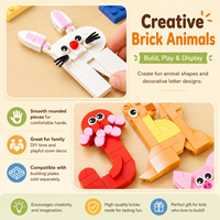 Juego de Bloques de Construcción del Alfabeto Animal de la A a la Z, 1151 Piezas, Juguetes Educativos de Letras para Niños, Bloques de Animales Creativos STEM para Niños