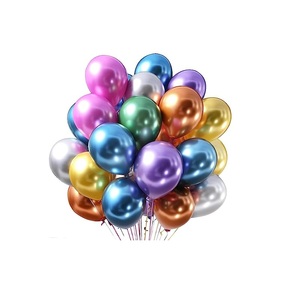 Ballons métalliques multicolores 35 cm gonflables à l'air ou à l'hélium pour décorations d'anniversaire - Product Image 1