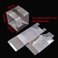 Boîte en plastique carrée pliable transparente en PET jetable, épaisseur 0,35 mm, personnalisable avec vernissage et gaufrage, pour emballage alimentaire, gâteaux et cadeaux