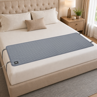 Surmatelas matelassé gris en cuir PU avec sangles élastiques, tapis de mise à la terre conducteur pour lit, taille personnalisée OEM/ODM