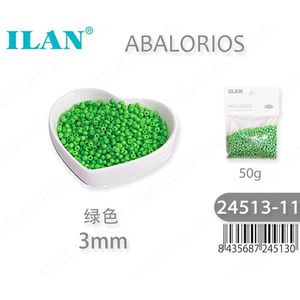 Perline Verdi Ilan da 3mm, 50g per Creazione di Gioielli - Product Image 1