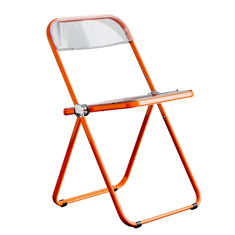 Sedia da campeggio salvaspazio per mobili portatili di moda per sedie da ufficio pieghevoli in plastica acrilica trasparente