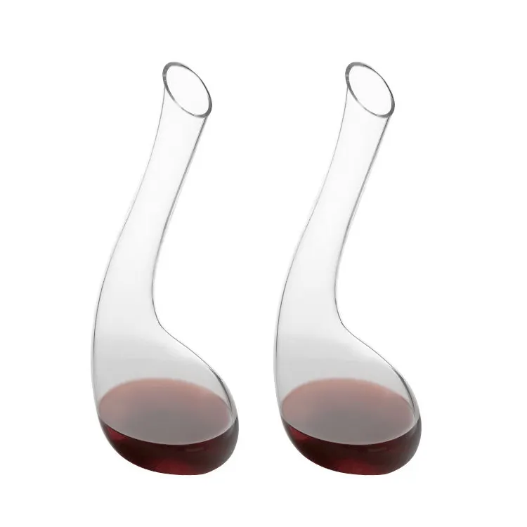 MEIZHILI New Fashion bean sprout shape design Wine Decanter Carafe Hand Blown Wine Decanter Crystal Glass Wine Drinking Decanter