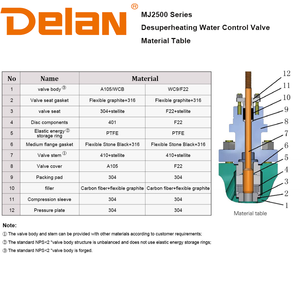 Vanne de régulation de surchauffe d'eau haute pression SUZHOU DELAN pour centrale électrique - Product Image 2