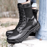 BAEWOON TB24 Nouvelles bottes ultra-légères respirantes à fermeture éclair haute performance pour hommes – Bottes tactiques, de randonnée et d'entraînement, chaussures de sécurité