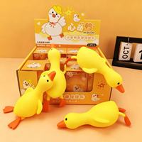 Canard moelleux jaune, grande oie mignonne, jouet anti-stress en TPR souple pour enfants, dessin animé