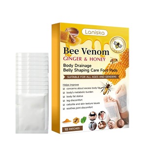 Cuscinetti per Piedi al Veleno d'Api, Zenzero e Miele per Drenaggio Corporeo e Modellamento della Pancia, Pulisce Delicatamente, Ammorbidisce, Leviga, Idrata - Product Image 5
