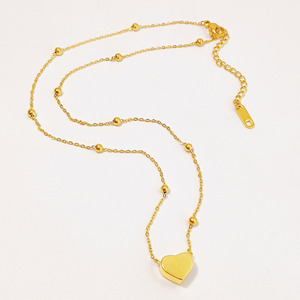 Vente en gros Collier en chaîne de chandail en acier inoxydable plaqué or pour femmes tendance personnalisé - Product Image 2