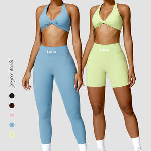 Tz8503 Vrouwen <span class=keywords><strong>Super</strong></span> Rekbare Beauty Back Yoga Sets High Impact Sportbeha Snel Droog Fitness 2 Delige Set - Product Image 4