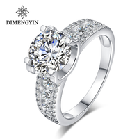 Bague de fiançailles personnalisée de luxe en moissanite 3 carats VVS1 couleur D taille brillant, monture à griffes en argent S925 de haute qualité, certifiée GRA pour femme