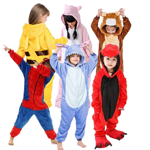 Pijamas <span class=keywords><strong>de</strong></span> Franela para Niños, Estilo Kigurumi, Verano, Mono con Diseño <span class=keywords><strong>de</strong></span> Animales <span class=keywords><strong>de</strong></span> Dibujos Animados, Venta al por Mayor, Ropa para Niños - Product Image 1